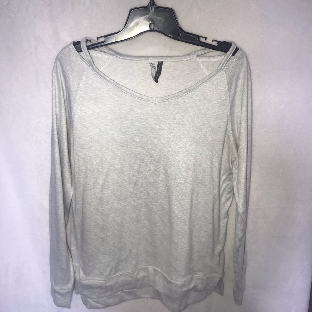 Jaclyn Intimates White Peekaboo Shoulder Shirt